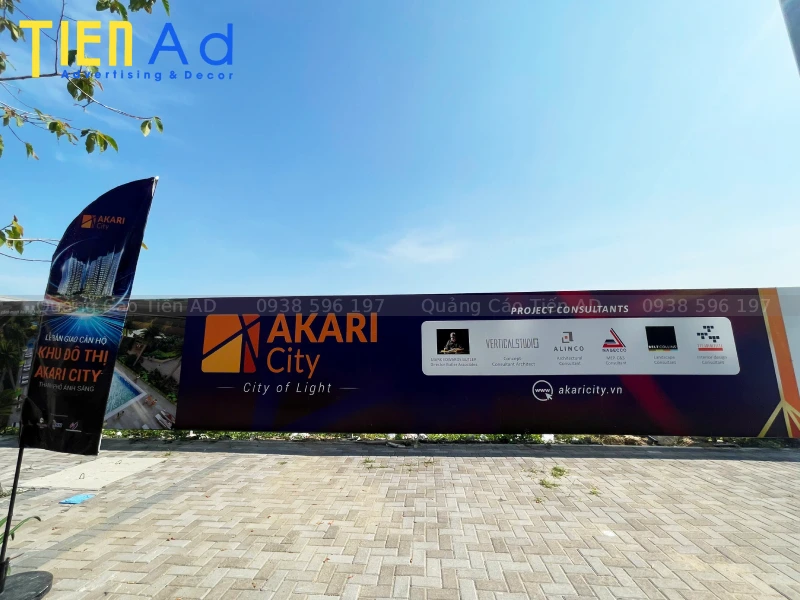 Thông tin công trình hàng rào quảng cáo dự án AKari City ở Võ Văn Kiệt