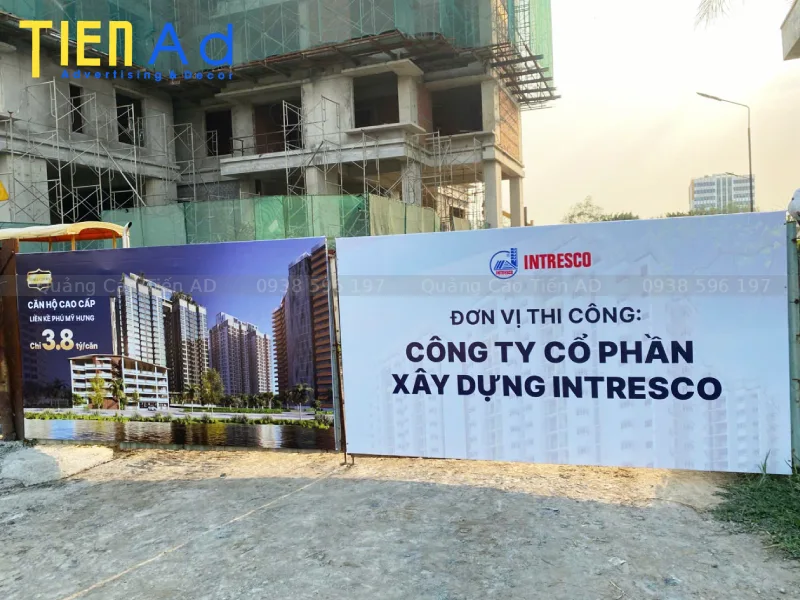 Thông tin thi công hàng rào công trình cho Intresco dự án khu dân cư 13E