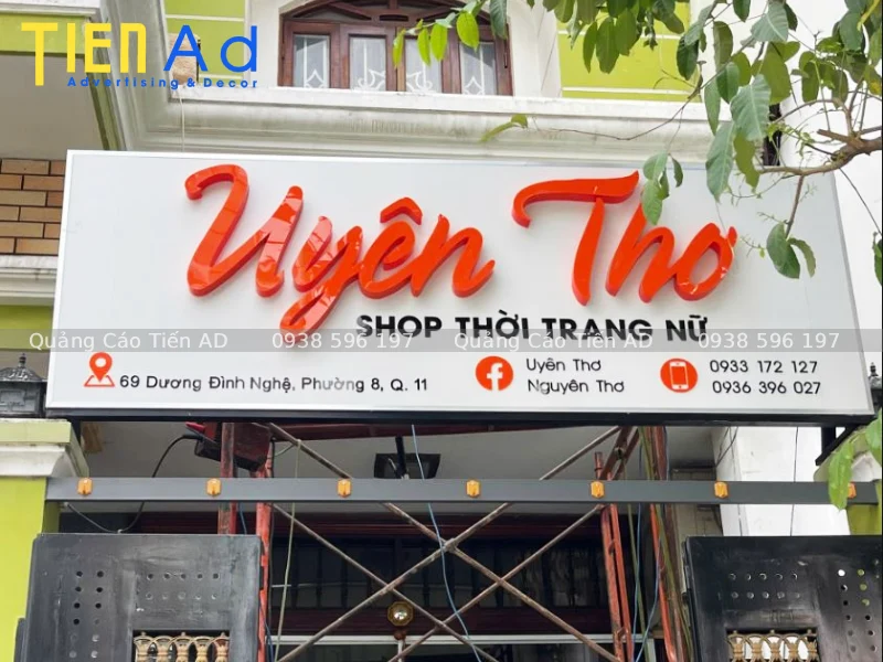 Tiến AD - Đơn vị làm bảng hiệu shop quần áo đẹp, giá cạnh tranh tại TP.HCM