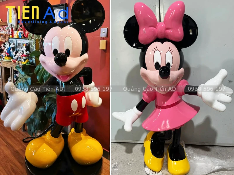 Tiến AD nhận sản xuất mô hình chuột Mickey composite theo yêu cầu với mức giá cạnh tranh