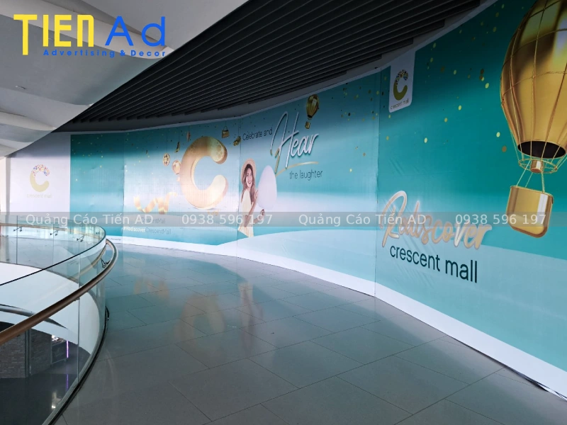 Tiến AD nhận thi công hoarding trong tòa nhà, TTTM trọn gói với mức giá cạnh tranh