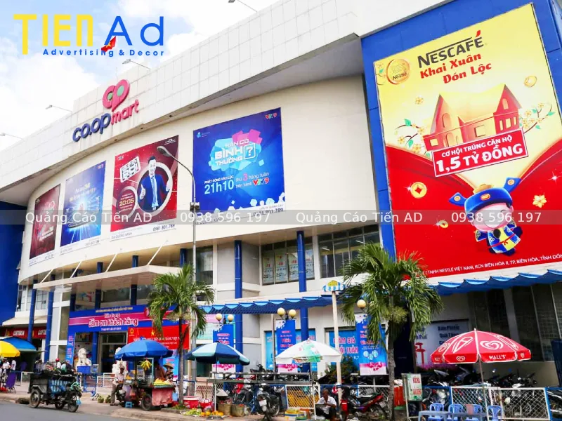 Tiến AD nhận thi công thay bạt pano TTTM, siêu thị