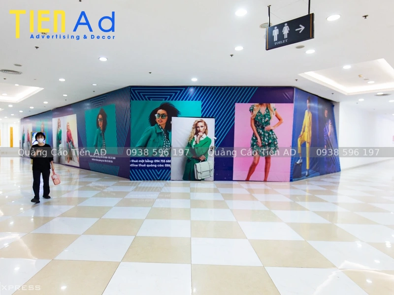 Tổng hợp các mẫu thi công hoarding trong tòa nhà, TTTM đẹp ấn tượng
