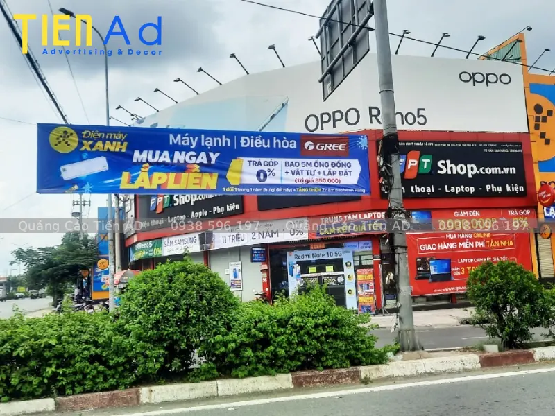 Treo banner băng rôn phướn quảng cáo