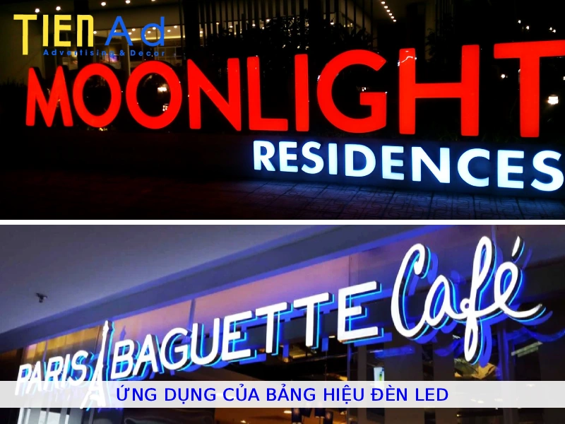 Ứng dụng của bảng hiệu đèn led