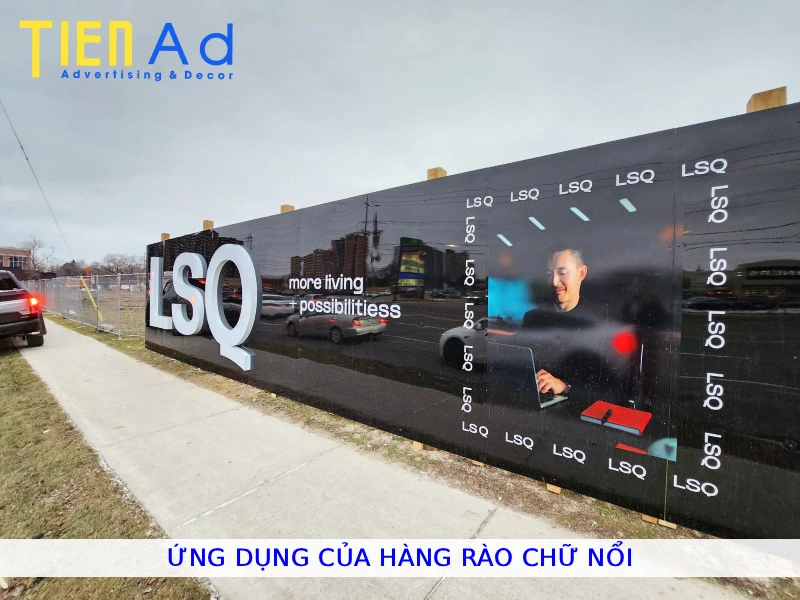 Ứng dụng của hàng rào chữ nổi