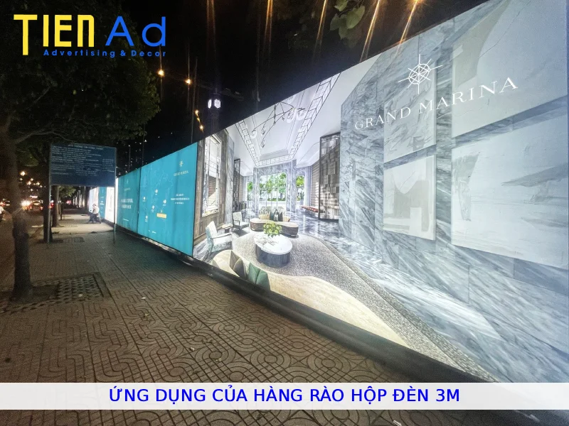 Ứng dụng của hàng rào hộp đèn 3M
