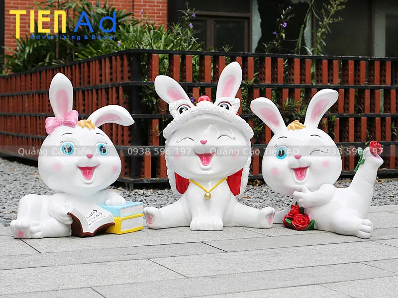 Ứng dụng của mô hình con thỏ composite trong trang trí