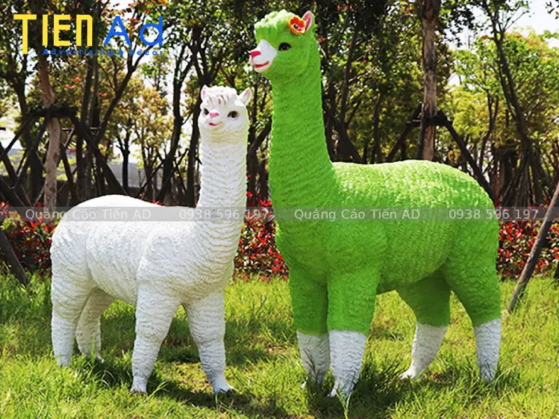 Ứng dụng của mô hình lạc đà Alpaca composite trong trang trí