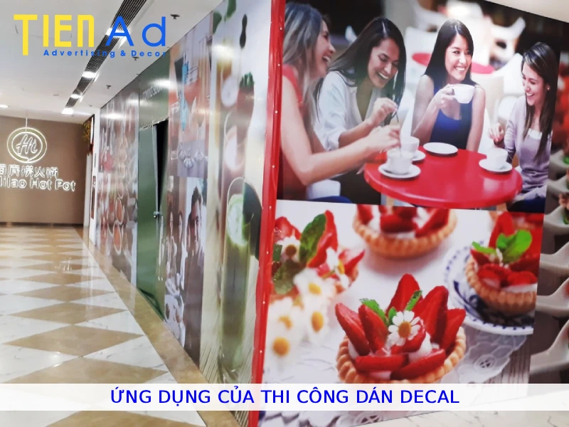Ứng dụng của thi công dán decal