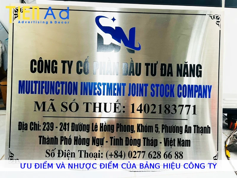 Ưu điểm và nhược điểm của bảng hiệu công ty