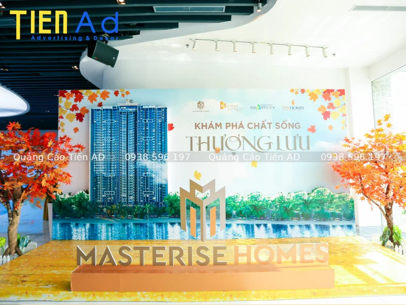 Vai trò của backdrop trong sự kiện giới thiệu dự án bất động sản và chủ đầu tư