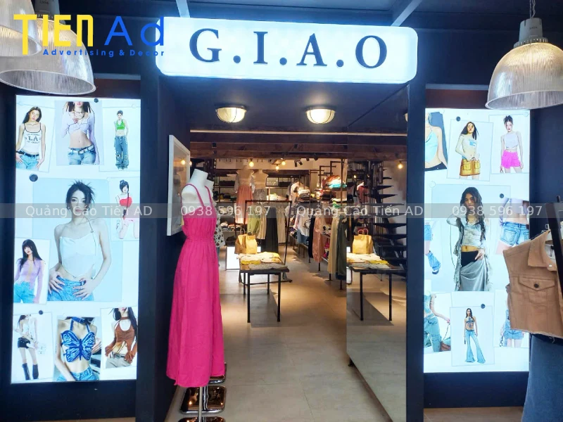 Vai trò quan trọng của dự án làm bảng hiệu shop thời trang G.I.A.O