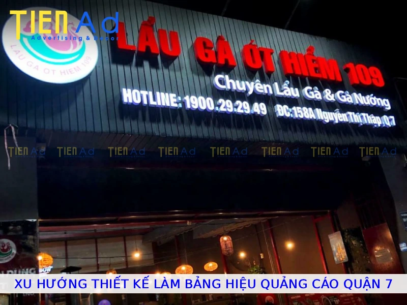 Xu hướng thiết kế làm bảng hiệu quảng cáo Quận 7